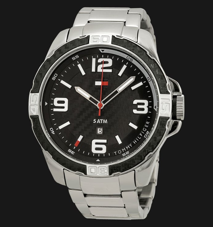 Tommy Hilfiger 1791092 Black Dial Stainless Steel Silver