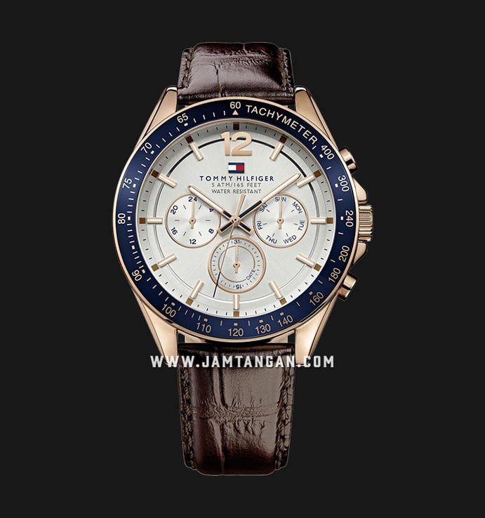 Tommy Hilfiger 1791118 Stainless Steel Brown Leather Strap