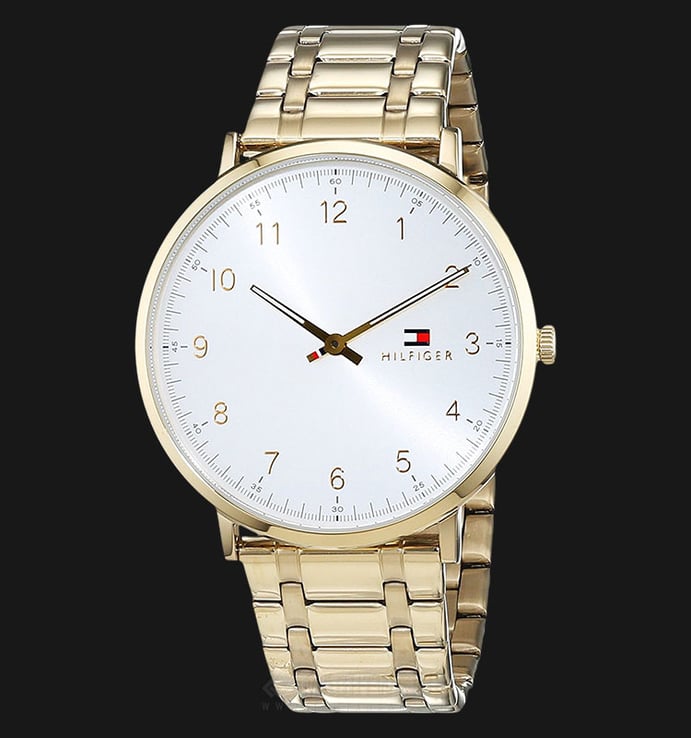 Tommy Hilfiger 1791337 Men Silver Dial Gold Stainless Steel