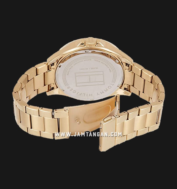 Tommy Hilfiger Sophisticated 1791365 Men White Dial Gold Tone Stainless Steel Strap