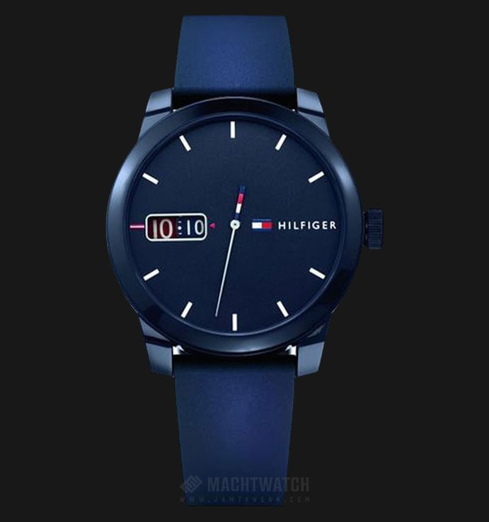 Tommy Hilfiger 1791381 Navy Blue Dial Rubber Strap
