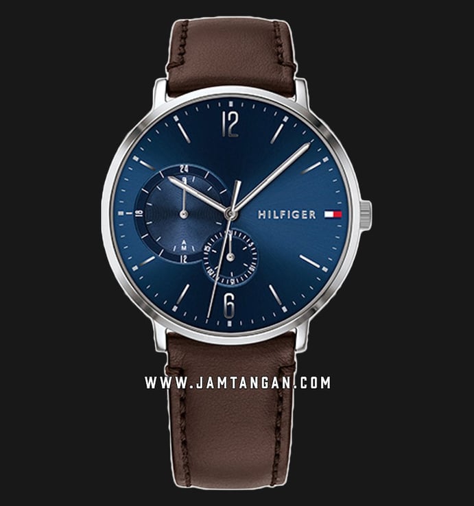 Tommy Hilfiger 1791508 Brooklyn Men Blue Dial Brown Leather Strap