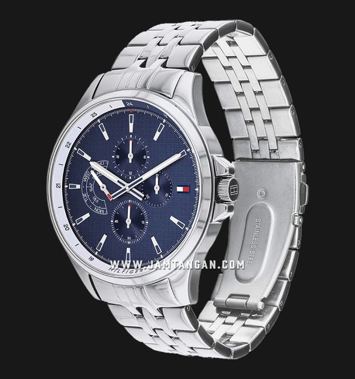 Tommy Hilfiger 1791612 Men Blue Dial Stainless Steel Strap
