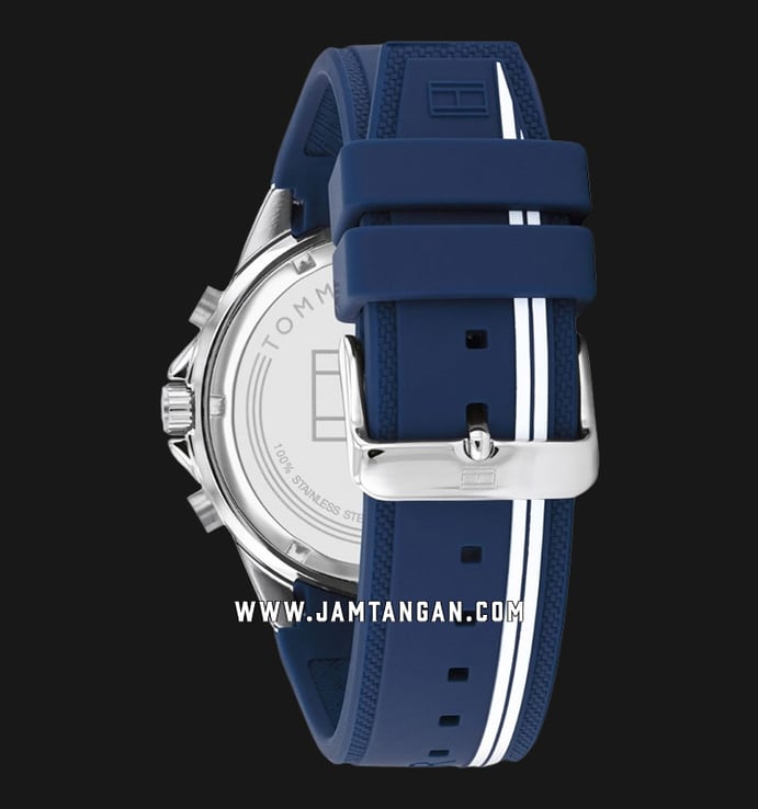 Tommy Hilfiger Aiden 1791859 Blue Dial Dual Tone Rubber Strap