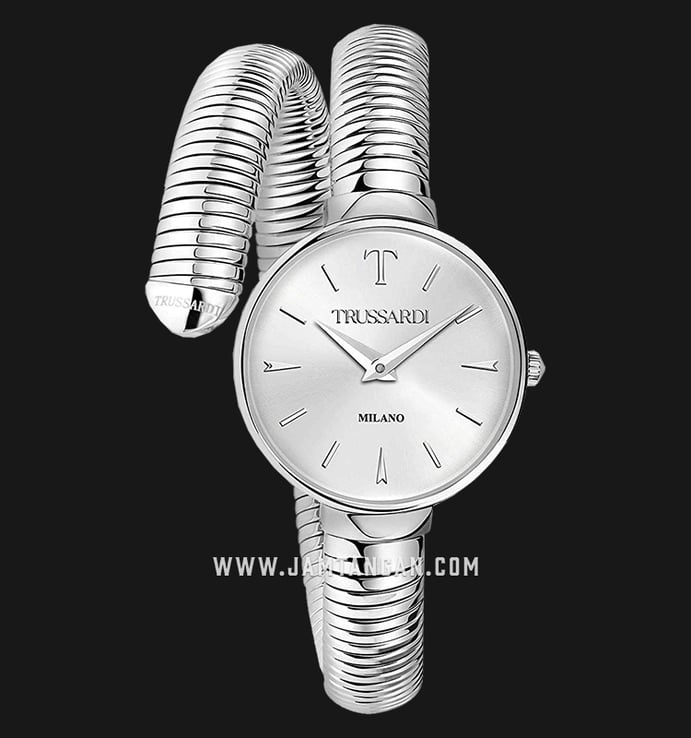 Trussardi T-Lissom R2453132504 Milano Silver Dial Stainless Steel Strap