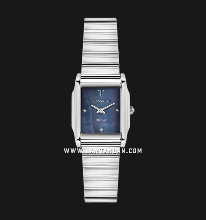 Trussardi T-Geomatric R2453134502 Milano Blue Mother of Pearl Dial Stainless Steel Strap