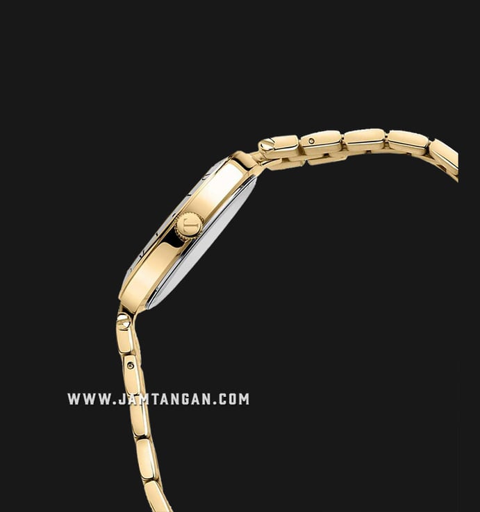 Trussardi T-Geomatric R2453134503 Milano Black Mother of Pearl Dial Gold Stainless Steel Strap