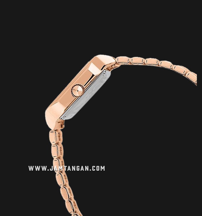 Trussardi T-Geomatric R2453134504 Milano Silver Mother of Pearl Dial Rose Gold Stainless Steel Strap