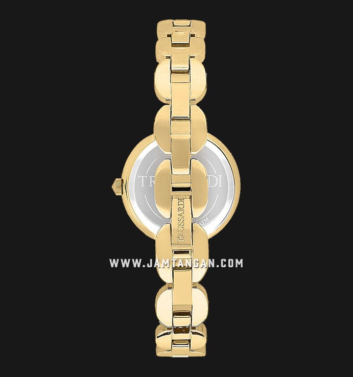 Trussardi T-Chain R2453137506 Milano Black Dial Gold Stainless Steel Strap