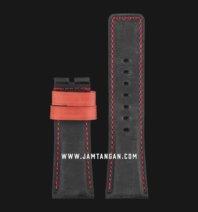 Universal Strap 28mm Black Leather HM007-28X28