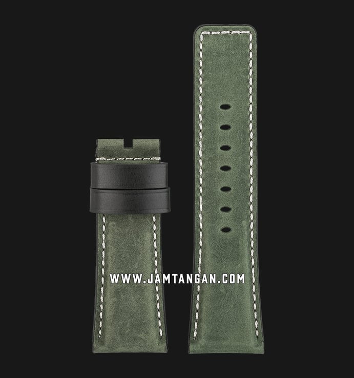 Universal Strap 28mm Green Leather HM011-28X28