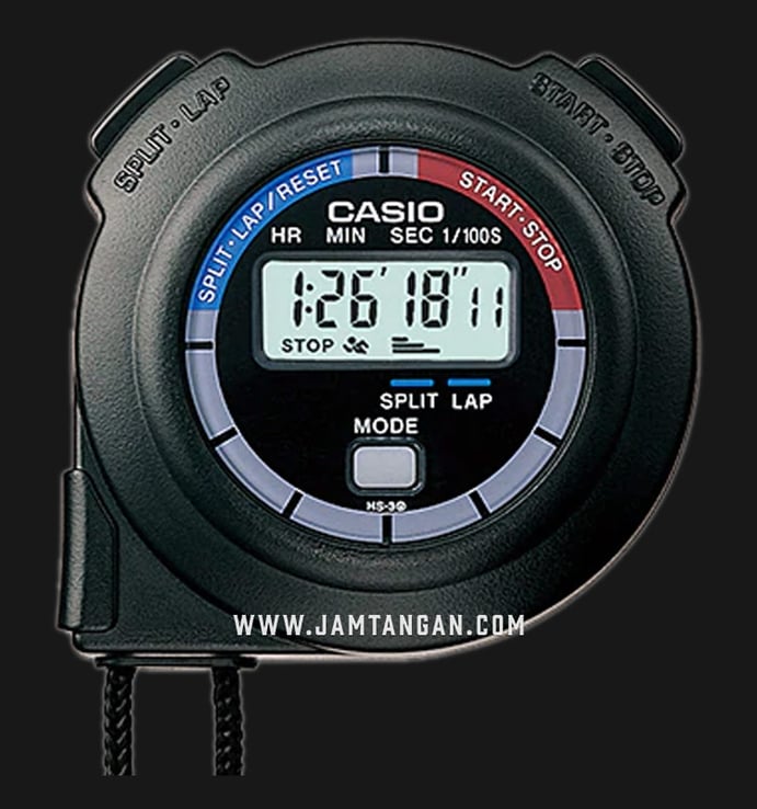 Casio Handheld Stopwatch HS-3V-1RDT Digital Display