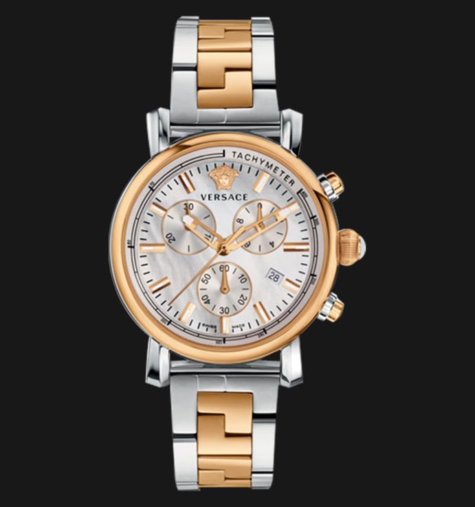 VERSACE VLB09 0014 Day Glam Two-Tone Stainless Steel