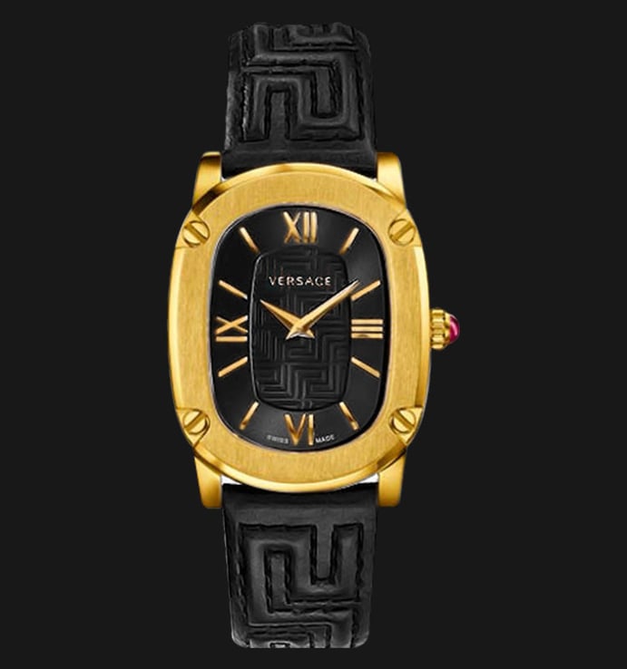 VERSACE VNB03 0014 Couture Black Leather Strap