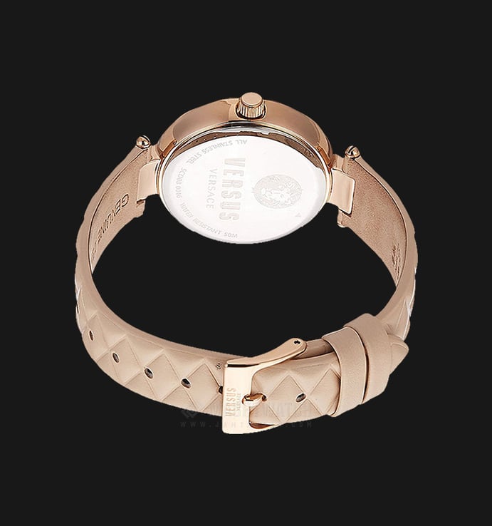 VERSUS SCD08 0016 Covent Garden Women Rosegold Pattern Dial Leather Strap