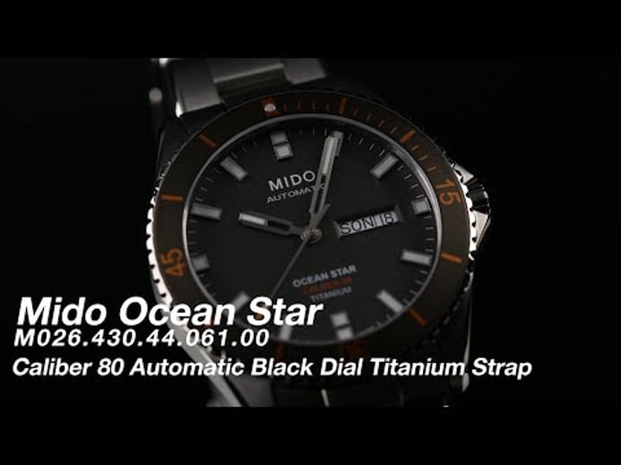 MIDO Ocean Star M026.430.44.061.00 Caliber 80 Automatic Anthracite Dial Titanium Strap