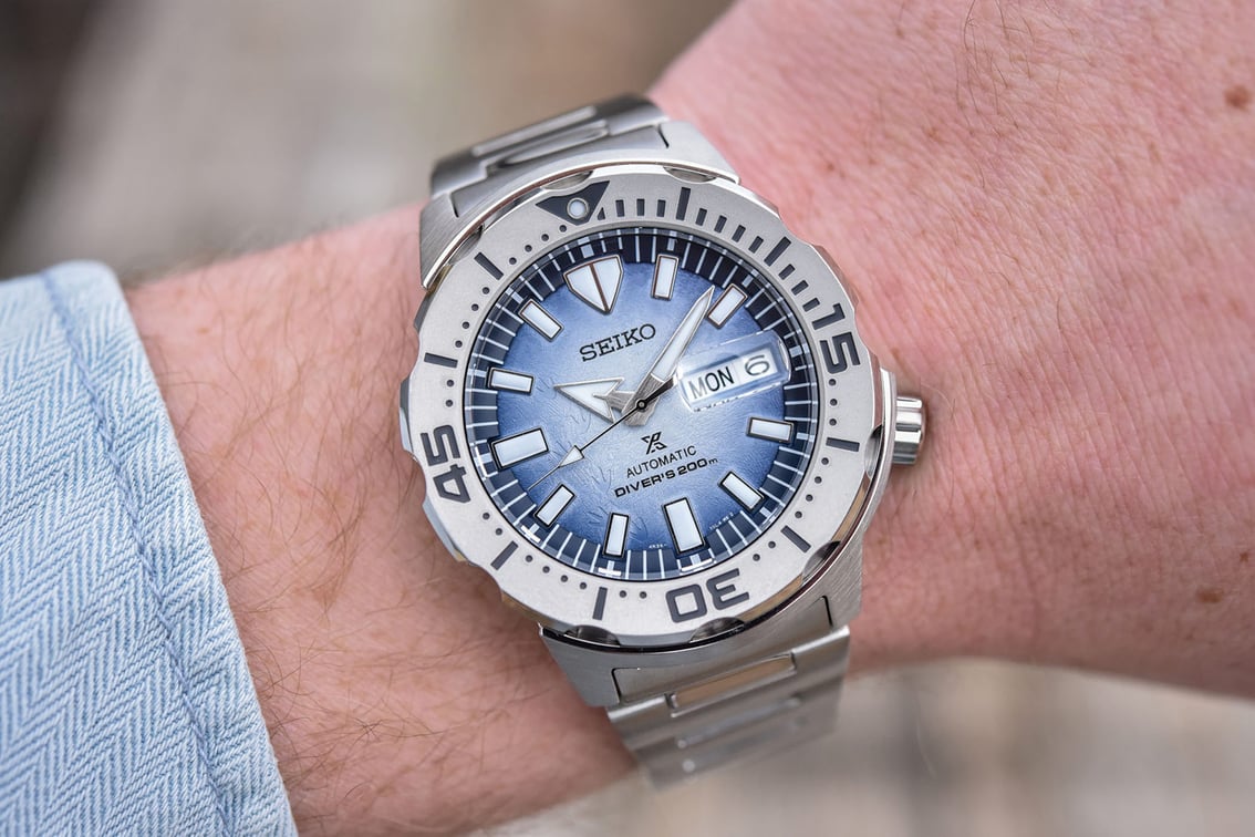 Seiko Prospex SRPG57K1 Save The Ocean Penguin Monster Automatic St. Steel Strap Special Edition 
