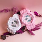 Casio Baby-G BA-110-4A2DR Pink Bouquet Collection Digital Analog Dial Soft Pink Resin Band-5