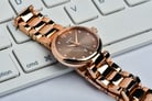 MIDO Baroncelli M022.210.33.296.00 Donna Brown Dial Rose Gold Stainless Steel Strap-5