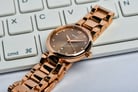MIDO Baroncelli M022.210.33.296.00 Donna Brown Dial Rose Gold Stainless Steel Strap-6