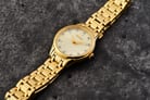 Seiko Ladies SRZ552P1 Champagne Sparkle Effect Dial Gold Stainless Steel Strap-6