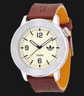 Adidas ADH2971 Manchester Watch Yellow Dial Brown Leather Strap-0