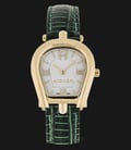 Aigner A07305 Ladies Silver Dial Green Leather Strap-0
