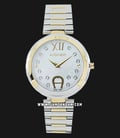 Aigner Gorizia A106205 Ladies Mother Of Pearl Dial Silver Gold Plated Strap-0