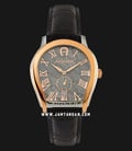 Aigner Vicenza A111116 Men Black Mother Of Pearl Dial Brown Leather Strap-0