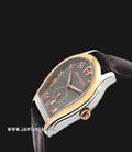 Aigner Vicenza A111116 Men Black Mother Of Pearl Dial Brown Leather Strap-1