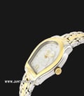 Aigner Aprilia A111302 Ladies Silver Flower Pattern Dial Dual Tone Stainless Steel Strap-1