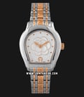 Aigner Aprilia A111303 Ladies Silver Flower Pattern Dial Dual Tone Stainless Steel Strap-0