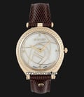 Aigner Florence A121201A Ladies Mother Of Pearl Dial Brown Leather Strap-0