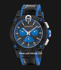 Aigner Turin A149102 Chronograph Men Black Dial Dual Tone Leather and Rubber Strap-0