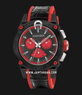 Aigner Casual A149103 Turin Chronograph Men Black Dial Dual Tone Leather and Rubber Strap-0
