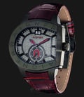 Aigner Grosseto A15119 Men Grey Dial Red Leather Strap-0