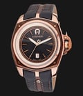 Aigner Lucca A18120 Black Dial Leather Strap-0