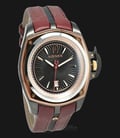 Aigner Lucca A18122 Black Dial Brown Leather Strap-0