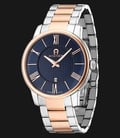 Aigner Padua A24058 Men Blue Pattern Dial Dual Tone Stainless Steel Strap-0