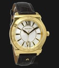 Aigner Bolzano A24116D Men White Dial Gold Case Brown Leather Strap + Extra Black Leather Strap-0