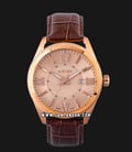 Aigner Imola A24145G Men Rose Gold Dial Brown Leather Strap-0