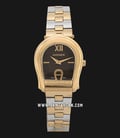 Aigner Andria A24224F Ladies Dark Brown Dial Dual Tone Stainless Steel Strap-0
