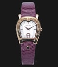 Aigner Empoli A24259A Ladies White Dial Rose Gold Stainless Steel Case Purple Leather Strap -0