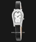Aigner Olbia II A29238 Ladies Silver Dial Black Leather Strap-0