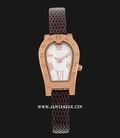 Aigner Olbia II A29240 Ladies Silver Dial Rose Gold Case Brown Leather Strap-0