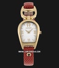 Aigner Cortina A32301 Stainless Steel White Dial Red Leather Strap-0