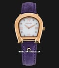 Aigner Messina A40241 Ladies Mother of Pearl Dial Rose Gold Case Purple Leather Strap-0