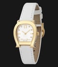 Aigner Varese A45204 Gold Plated Stainless Steel White Genuine Leather Strap-0