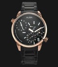 Alba A2A002X1 Men Black Dial Rose Gold Case Stainless Steel Strap-0