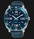 Alba AG8H99X1 Men Dark Blue Dial Blue Leather Strap-0